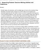Supporting Patients’ Decision-Making Abilities and Preferences