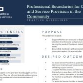 Professional Boundaries for Care and Service Provison in the Community
