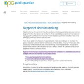 Supported decision making